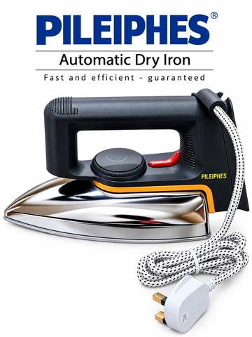 PILEIP HES Dry Iron for Clothes | Fast Heating, Smooth Soleplate, Lightweight Design, Easy & Comfortable Iron