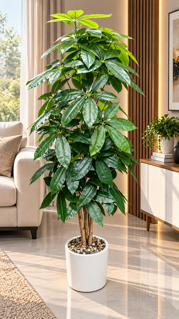 Artificial 170CM Manga Plants 3 Stems Decorative White Pot for Home Decoration And KSA Decoration Home